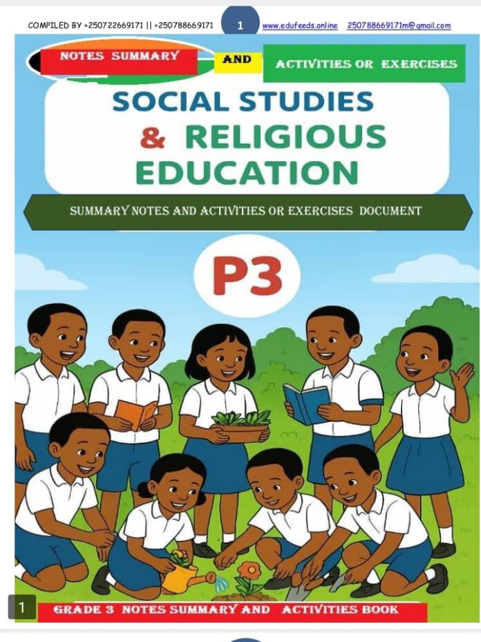 SRE (Social and Religious Education)ACTIVITIES BOOK AND SUMMARY NOTES BOOK FOR PRIMARY SCHOOL LEARNERS (This book has more than 30 questions at each Unit)