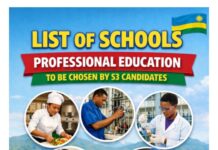 LIST OF SCHOOLS PROFESSIONAL EDUCATION TO BE CHOSEN BY S3 CANDIDATES.
