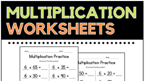 ONLINE LEARNING : 100 MUTLIPLE CHOICE QUESTIONS ABOUT MULTIPLICATION BY 4,5 AND 6.