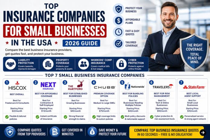 🏆 Top Insurance Companies for Small Businesses in the USA (2026 Guide)