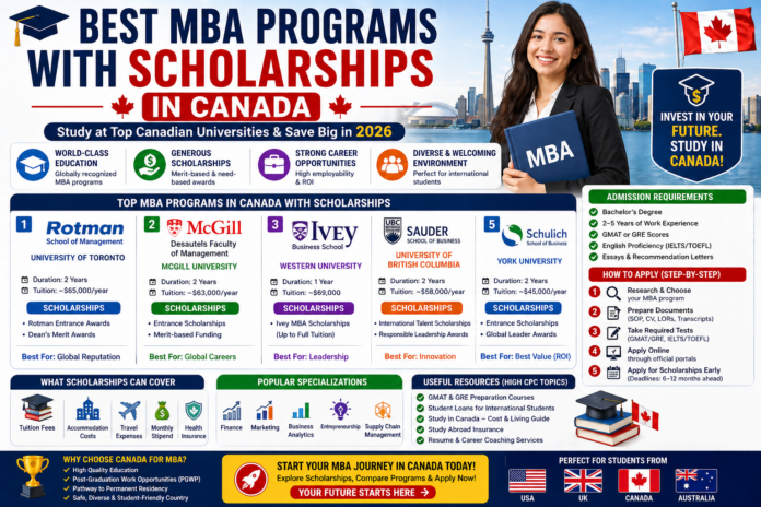 🎓 Best MBA Programs with Scholarships in Canada (2026 Guide)