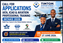 Call for Applications (ANYONE CAN APPLY, CHECK BELOW ): IATA, ICAO & Aviation Professional Training Programs 2026 at TIMTOM Aviation School (International Certification) Call for Applications: IATA, ICAO & Aviation Professional Training Programs 2026 at TIMTOM Aviation School (International Certification)