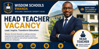 Head Teacher Jobs in Rwanda 2026 | Wisdom Schools Rwanda Recruitment – Apply Before 7 August 2026